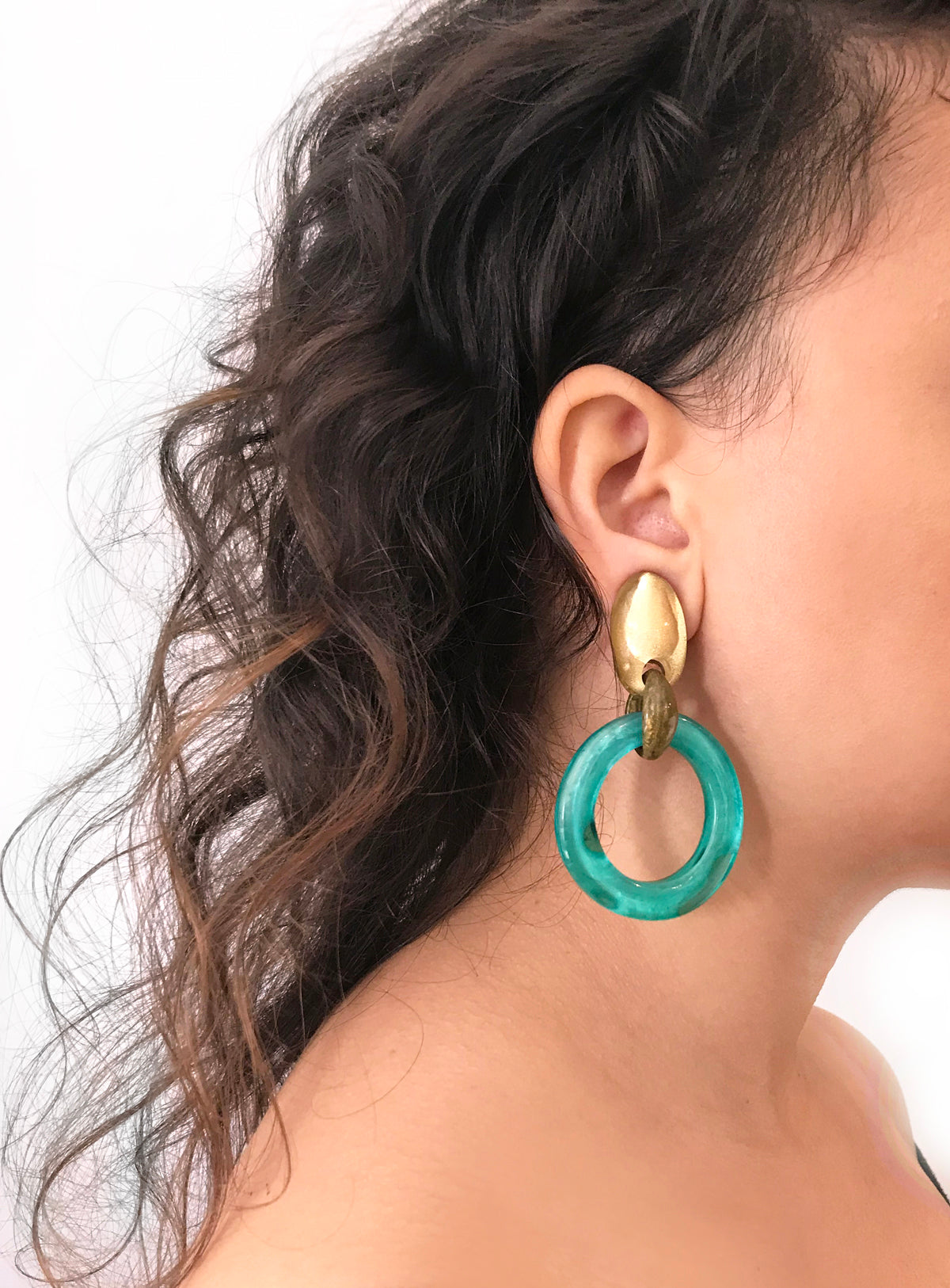 CHARLINE-earring-godlen-turquoise-denaive